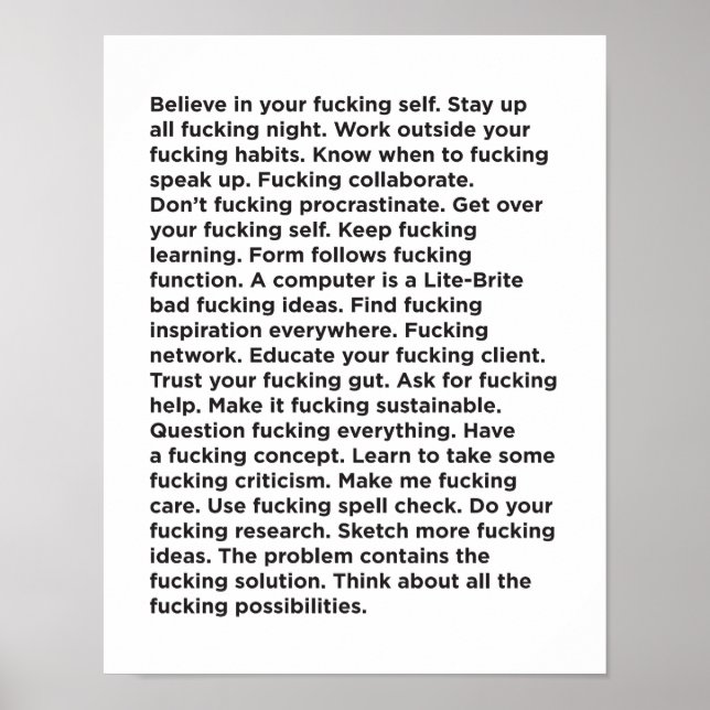 Póster Buenos consejos para la comida (Frente)