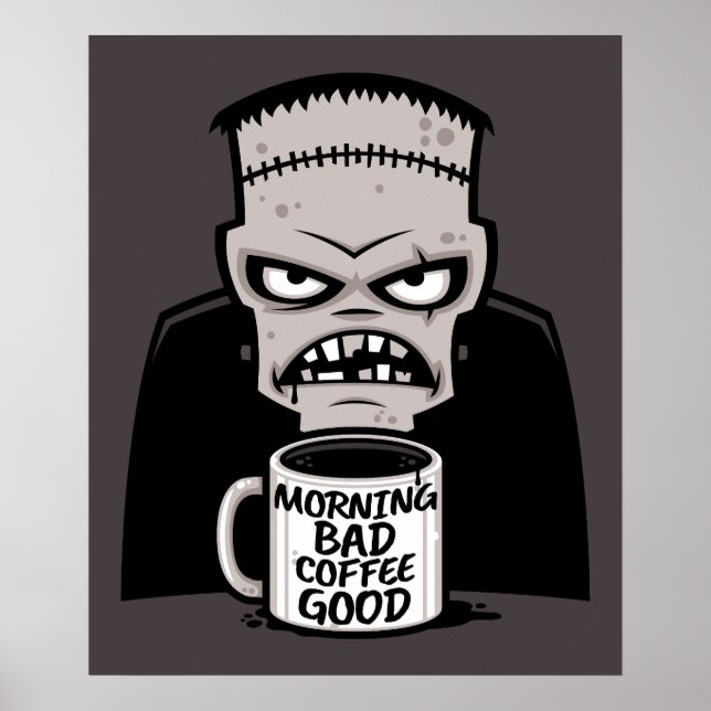 Póster Buenos días café buen monstruo reanimado (Frente)