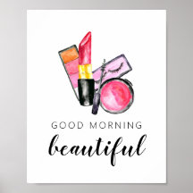 Buenos días hermosa maquillaje pintalabios
