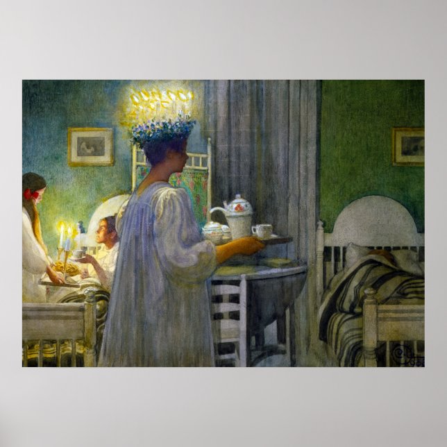 Póster Buenos días navidades, la fiesta de Santa Lucy (Frente)