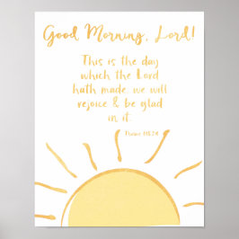Póster Buenos días Señor con Salmos Verse de la Biblia