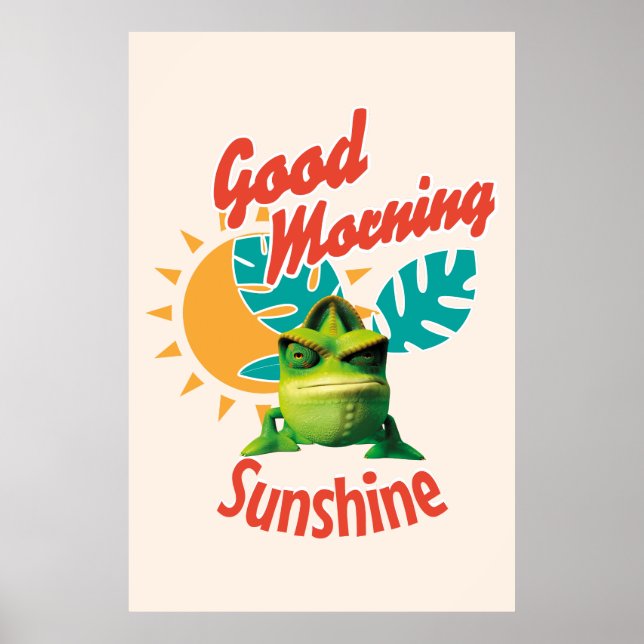 Póster Buenos Días Sol Funny Camaleón (Frente)