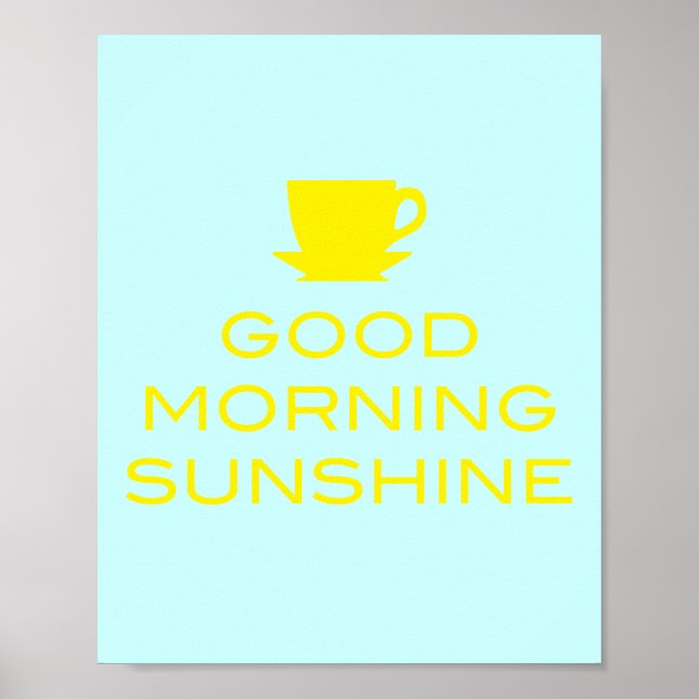 Póster Buenos días Sunshine - Poster cuadrado (Frente)