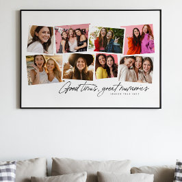 Póster Buenos momentos grandes recuerdos divertido collag