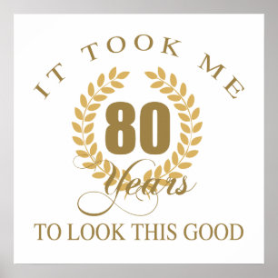 Póster Buenos ojos 80 cumpleaños