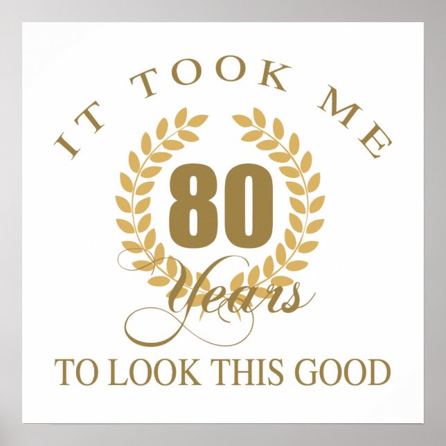 Póster Buenos ojos 80 cumpleaños (Frente)