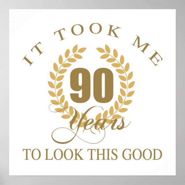 Póster Buenos ojos 90 cumpleaños (Frente)