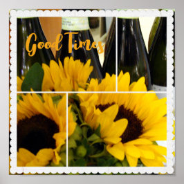 Póster Buenos tiempos Poster de girasoles