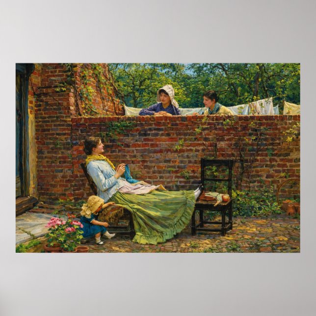 Póster Buenos vecinos de John William Waterhouse (Frente)