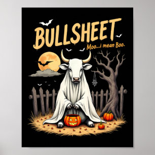 Póster Buey Fantasma Halloween Pun Con Jack O’ Lan