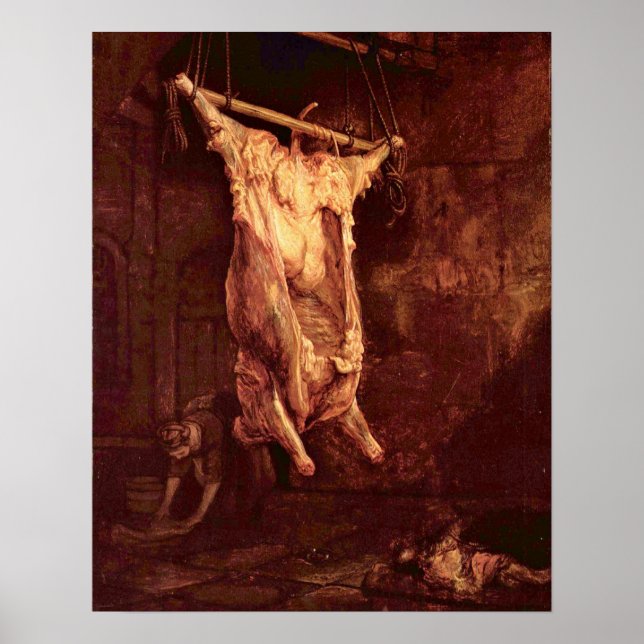 Póster Buey muerto por Rembrandt Harmenszoon van Rijn (Frente)