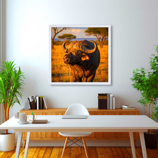 Póster Búfalo Africano 
