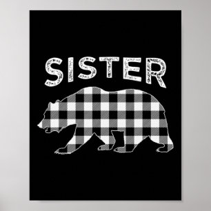 Póster Búfalo Blanco Y Negro Toco A Hermana Bear Christma