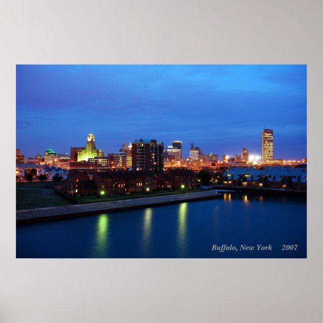 Póster Búfalo, Nueva York (Frente)