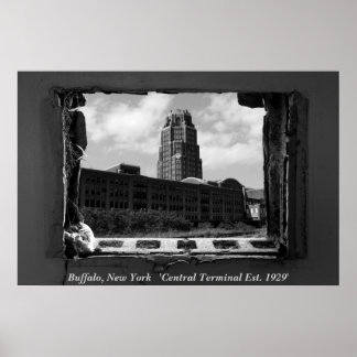 Póster Búfalo, Nueva York 'Central Termi...