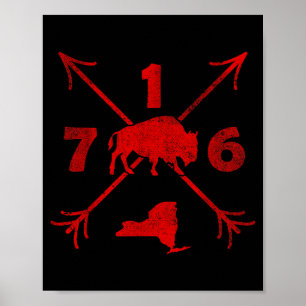 Póster Búfalo Nueva York Ny _ Código de área 716