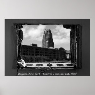 Póster Búfalo, Nueva York   'Termi central…