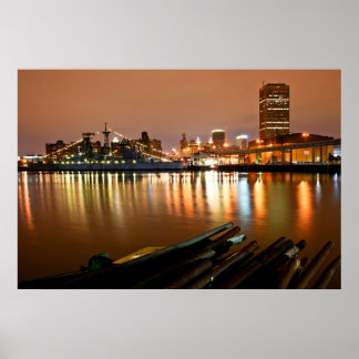 Póster Búfalo, NY @ noche