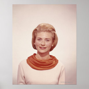 Póster Bufanda que lleva de la mujer