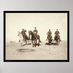 Póster Buffalo Bill & Army Officers SD 1891