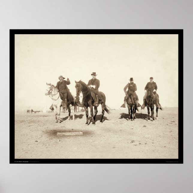 Póster Buffalo Bill & Army Officers SD 1891 (Frente)