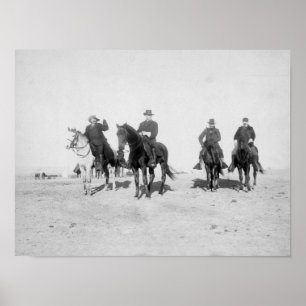 Póster Buffalo Bill, General Miles, Captain Baldwin