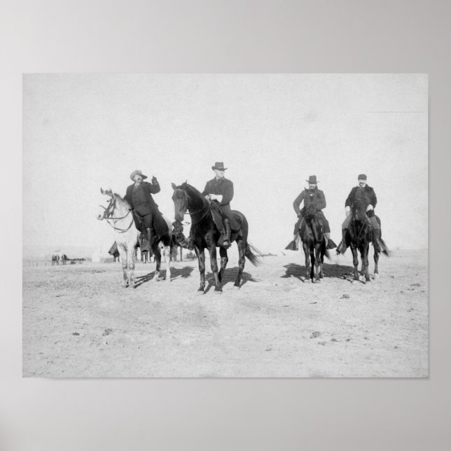 Póster Buffalo Bill, General Miles, Captain Baldwin (Frente)