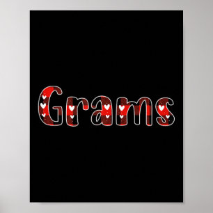 Póster Buffalo Rojo De Corazón Grams Tapado Para Mujeres