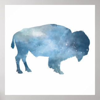 Póster Buffalo Silhouette
