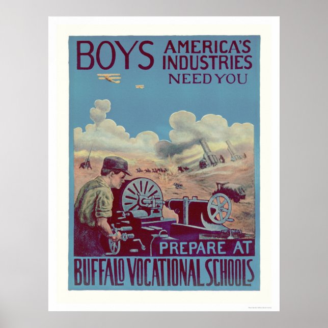 Póster Buffalo Vocational Schools (US02061) (Frente)