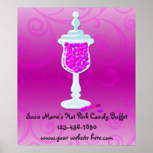 Póster Buffet de vaina rosada caliente Fuchsia
