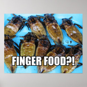 Póster Bug de agua gigante frito (Maeng Daa) ... Comida a