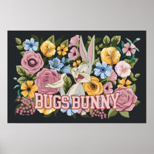 Póster BUGS BUNNY™ Bordado Floral Gráfico