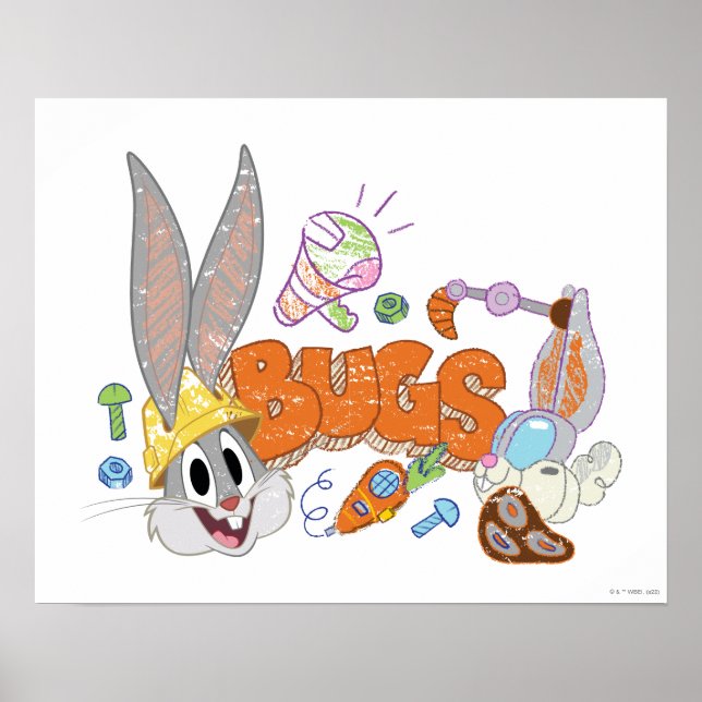 Póster BUGS BUNNY BUILDERS™| BUGS BUNNY™ Sketch Art (Frente)