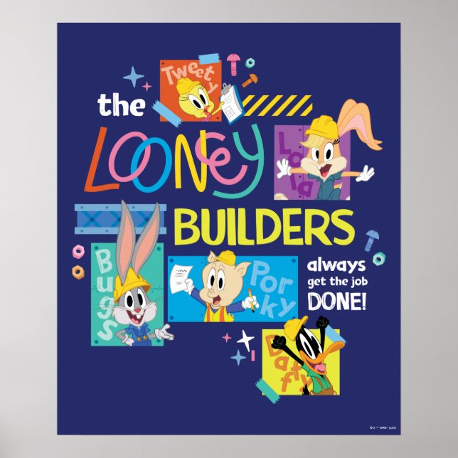 Póster BUGS BUNNY BUILDERS™| El Collage de Looney Builder (Frente)