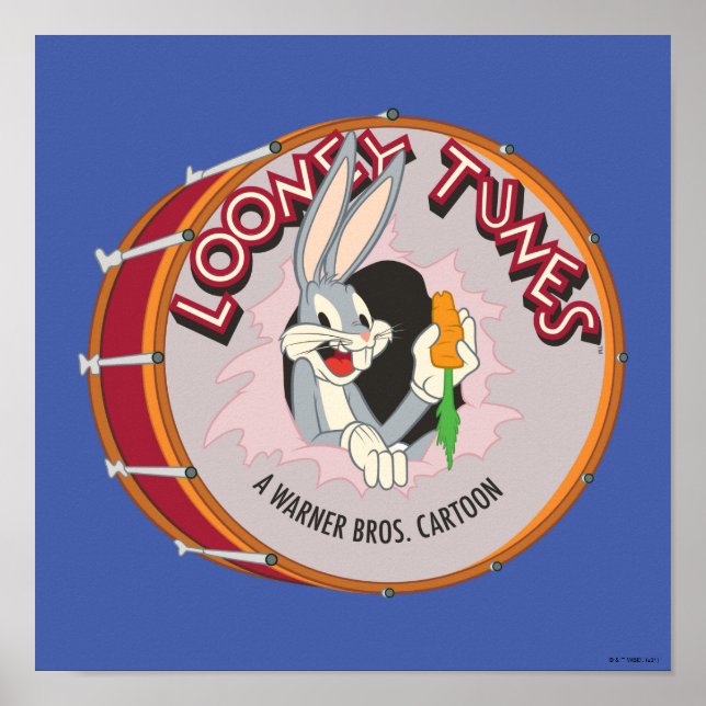 Póster BUGS BUNNY™ dentro de LOONEY TUNES™ Drum (Frente)