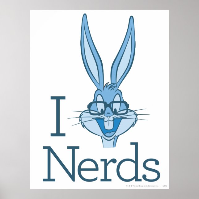 Póster BUGS BUNNY™ - I  Love Nerds (Frente)