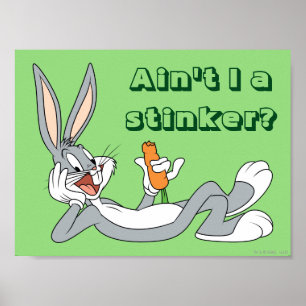 Póster BUGS BUNNY™ MIENTRAS Abajo La Zanahoria De Comer