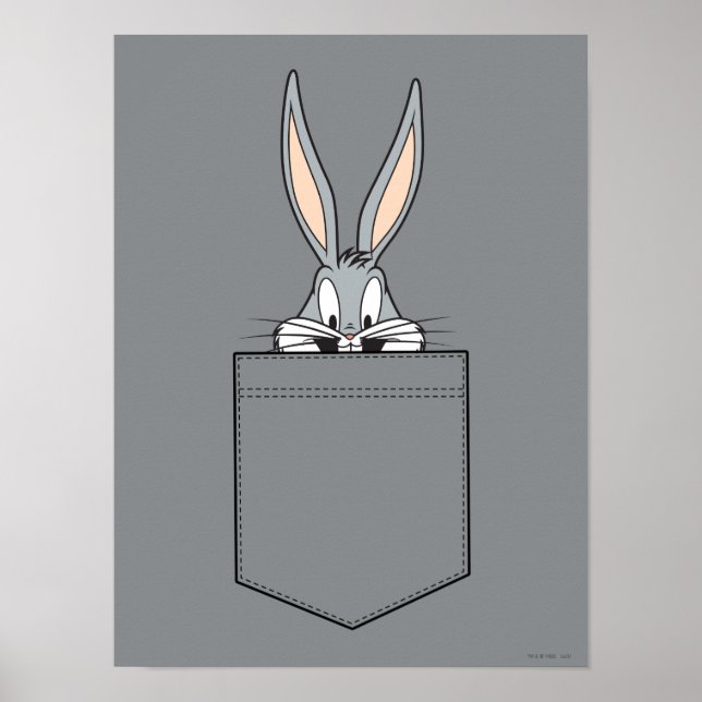 Póster BUGS BUNNY™ Peeking Out Of Pocket (Frente)