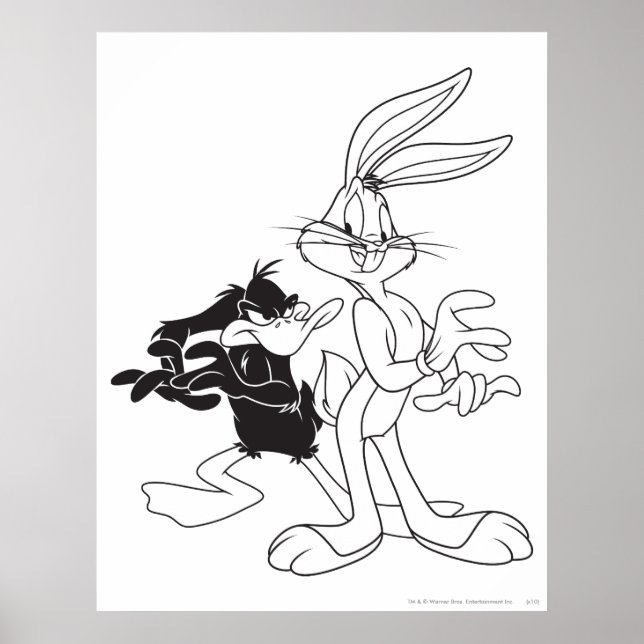 Póster BUGS BUNNY™ y DAFFY DUCK™ (Frente)