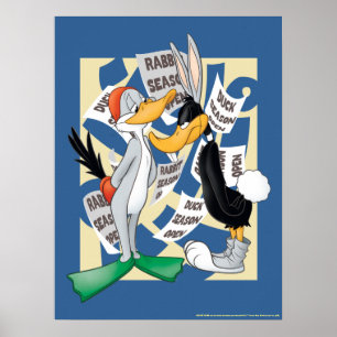 Póster BUGS BUNNY™ Y DAFFY DUCK™ Preparados Para Temporad