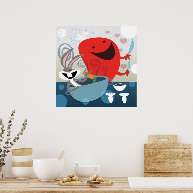 Póster BUGS BUNNY™ y Gossamer Whimsical Meal Prep (Cocina)