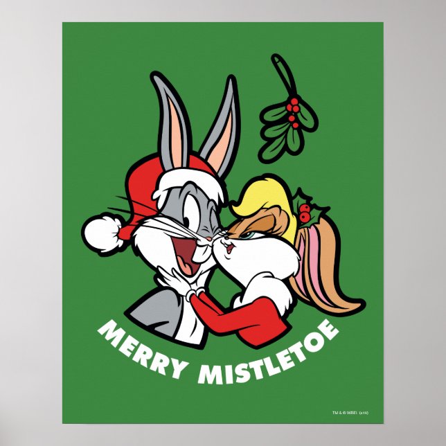 Póster BUGS BUNNY™ y Lola "Merry Mistletoe" (Frente)