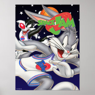 Póster BUGS BUNNY™ y SYLVESTER™ Assist