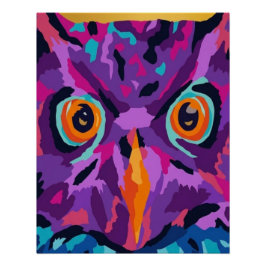 Póster Búho abstracto