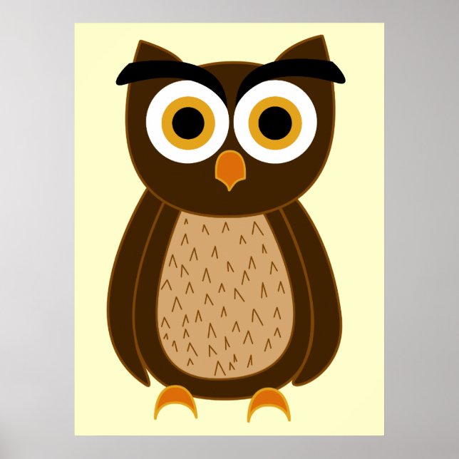 Póster Búho Adorable (Frente)