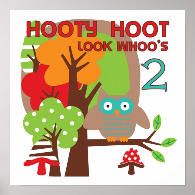 Póster Búho camisetas y regalos de cumpleaños (Frente)