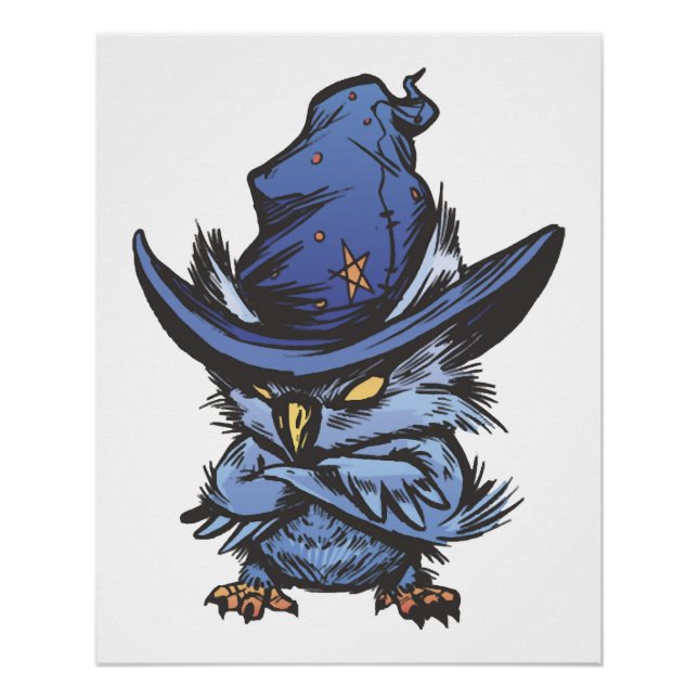 Póster búho de Halloween  (Anverso)