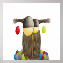 Póster Búho de vacaciones de corte