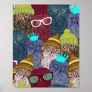 Póster Búho en la corona